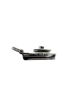 Vintage Sterling Silver Niagara Falls Maid of the Mist Ship Charm Mini Pendant